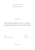 PRILAGODBA MANIFESTACIJE U UVJETIMA PANDEMIJE-PRIMJER SPLIT GOURMET EXPO