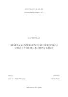 REALNA KONVERGENCIJA U EUROPSKOJ UNIJI U SVJETLU KORONA KRIZE