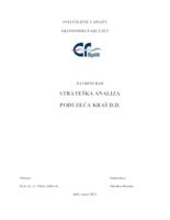 STRATEŠKA ANALIZA PODUZEĆA KRAŠ D.D.