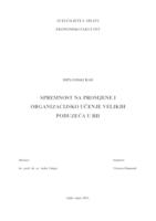 SPREMNOST NA PROMJENE I ORGANIZACIJSKO UČENJE VELIKIH PODUZEĆA U RH