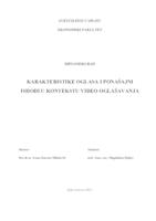 KARAKTERISTIKE OGLASA I PONAŠAJNI ISHODI U KONTEKSTU VIDEO OGLAŠAVANJA