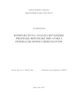 KOMPARATIVNA ANALIZA REVIZIJSKE PROFESIJE REPUBLIKE HRVATSKE I FEDERACIJE BOSNE I HERCEGOVINE