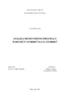 ANALIZA PROIZVODNOG PROCESA U PODUZEĆU STOBREČ D.O.O, STOBREČ