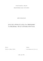 ANALIZA POSLOVANJA NA PRIMJERU TANKERSKA NEXT GENERATION D.D.