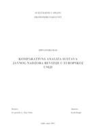 KOMPARATIVNA ANALIZA SUSTAVA JAVNOG NADZORA REVIZIJE U EUROPSKOJ UNIJI