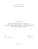 POVEZANOST STILOVA VODSTVA I MOTIVACIJE ZAPOSLENIKA U BANKARSKOM SEKTORU GRADA SPLITA