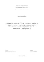 ODREDNICE POTRAŽNJE ZA OSIGURANJEM KUĆANSTAVA OD RIZIKA POPLAVE U REPUBLICI HRVATSKOJ