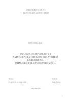 ANALIZA ZADOVOLJSTVA ZAPOSLENIKA OBUKOM I RAZVOJEM KARIJERE NA
 PRIMJERU USLUŽNOG PODUZEĆA