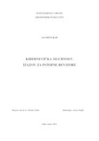 KIBERNETIČKA SIGURNOST: IZAZOV ZA INTERNE REVIZORE