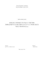 IZRADA SNIMKE STANJA U OKVIRU IMPLEMENTACIJE ERP SUSTAVA U PODUZEĆE MAG SISTEM d.o.o.