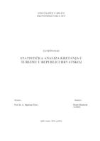 STATISTIČKA ANALIZA KRETANJA U TURIZMU U REPUBLICI HRVATSKOJ