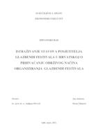 ISTRAŽIVANJE STAVOVA POSJETITELJA GLAZBENIH FESTIVALA U HRVATSKOJ O PRIHVAĆANJU ODRŽIVOG NAČINA ORGANIZIRANJA GLAZBENIH FESTIVALA