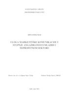 ULOGA MARKETINŠKE KOMUNIKACIJE U STUPNJU ANGAŽIRANOSTI MLADIH U NEPROFITNOM SEKTORU