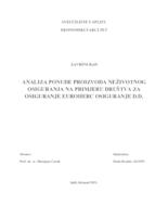 ANALIZA PONUDE PROIZVODA NEŽIVOTNOG OSIGURANJA NA PRIMJERU DRUŠTVA ZA OSIGURANJE EUROHERC OSIGURANJE D.D.