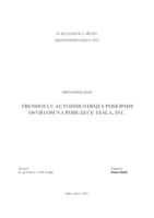 TRENDOVI U AUTOINDUSTRIJI S POSEBNIM OSVRTOM NA PODUZEĆE TESLA, INC.