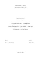 UČINKOVITOST INTERNET OGLAŠAVANJA – PRIJE I U VRIJEME COVID 19 PANDEMIJE