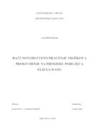 RAČUNOVODSTVENO PRAĆENJE TROŠKOVA PROIZVODNJE NA PRIMJERU PODUZEĆA ELJUGA D.O.O.