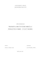 PRIMJENA DRUŠTVENIH MREŽA U POSLOVNE SVRHE – UTAUT MODEL