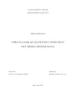 UPRAVLJANJE KVALITETOM U PODUZEĆU NET MEDIA SISTEMI D.O.O.