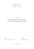 POSLOVNI PLAN NA PRIMJERU SLASTIČARNE ZDRAVIH SLASTICA