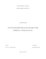 STUPANJ HARMONIZACIJE NEIZRAVNIH POREZA U ZEMLJAMA EU