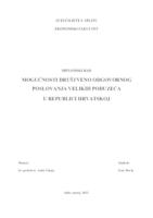 MOGUĆNOSTI DRUŠTVENO ODGOVORNOG POSLOVANJA VELIKIH PODUZEĆA U REPUBLICI HRVATSKOJ