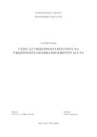 UTJECAJ VRIJEDNOSTI BITCOINA NA VRIJEDNOSTI ODABRANIH KRIPTOVALUTA