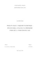 POSLOVANJE U VRIJEME PANDEMIJE – FINANCIJSKA ANALIZA NA PRIMJERU PODUZEĆA TURISTHOTEL D.D.