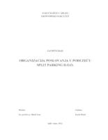 ORGANIZACIJA POSLOVANJA U PODUZEĆU SPLIT PARKING D.O.O.