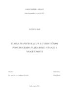 ULOGA MANIFESTACIJA U TURISTIČKOJ PONUDI GRADA MAKARSKE- STANJE I MOGUĆNOSTI