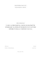 UTJECAJ PROMJENE CIJENE ELEKTRIČNE ENERGIJE NA POSLOVNI REZULTAT JAVNIH ISPORUČITELJA VODNIH USLUGA