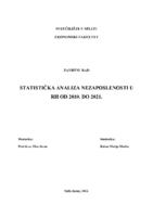 Statistička analiza nezaposlenosti u RH od 2010. do 2021.