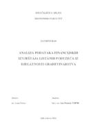 ANALIZA PODATAKA FINANCIJSKIH IZVJEŠTAJA LISTANIH PODUZEĆA IZ DJELATNOSTI GRAĐEVINARSTVA