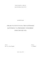 OBLIKOVANJE SUSTAVA MENADŢERSKE
KONTROLE NA PRIMJERU EUROHERC
OSIGURANJE D.D.