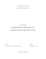 VRIJEDNOSNI PAPIRI DRŽAVE: PRIMJER REPUBLIKE HRVATSKE