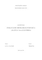 POSLOVANJE OBITELJSKOG PODUZEĆA „SLAČICA“ d.o.o IZ KUPRESA