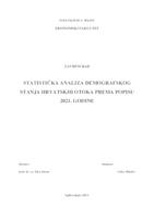 STATISTIČKA ANALIZA DEMOGRAFSKOG STANJA HRVATSKIH OTOKA PREMA POPISU 2021. GODINE