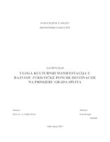 Uloga kulturnih manifestacija u razvoju turističke ponude destinacije na primjeru grada Splita