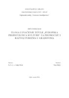 ULOGA I ZNAČENJE TITULE „EUROPSKA PRIJESTOLNICA KULTURE“ ZA PROMOCIJU I RAZVOJ TURIZMA U GRADOVIMA