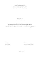 Problemi monetarne transmisije ECB-a i učinkovitost nekonvencionalne monetarne politike