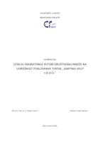 UTJECAJ MARKETINGA PUTEM DRUŠTVENIH MREŽA NA USPJEŠNOST POSLOVANJA TVRTKE " KARTING SPLIT J.D.O.O. "