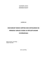 Razvijenost mekih vještina kod zaposlenika  na primjeru Udruge osoba sa intelektualnim poteškoćama