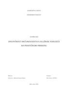 Specifičnosti računovodstva uslužnog poduzeća na praktičnom primjeru