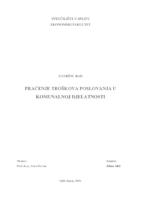 PRAĆENJE TROŠKOVA POSLOVANJA U KOMUNALNOJ DJELATNOSTI