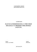 Razvoj ljudskih resursa u industriji događaja na primjeru disk-džokej agencija