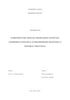 Komparativna analiza financijskih izvještaja odabranih poduzeća iz prehrambene industrije u Republici Hrvatskoj