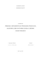 PRIMJENA I IMPLEMENTACIJA PRODAJNOG PROCESA NA SALESFORCE CRM PLATFORMI ZA MALA I SREDNJE VELIKA PODUZEĆA