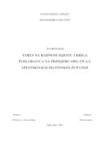 STRES NA RADNOM MJESTU I BRIGA POSLODAVCA NA PRIMJERU OPG-OVA U SPLITSKO-DALMATINSKOJ ŽUPANIJI 