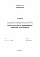 Analiza efikasnosti bankarskog sektora u Republici Hrvatskoj za vrijeme pandemije uzrokovane COVID-19 virusom