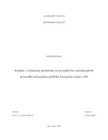 Analiza i rudarenje podataka na projektima namijenjenih provedbi kohezijske politike Europske unije u RH